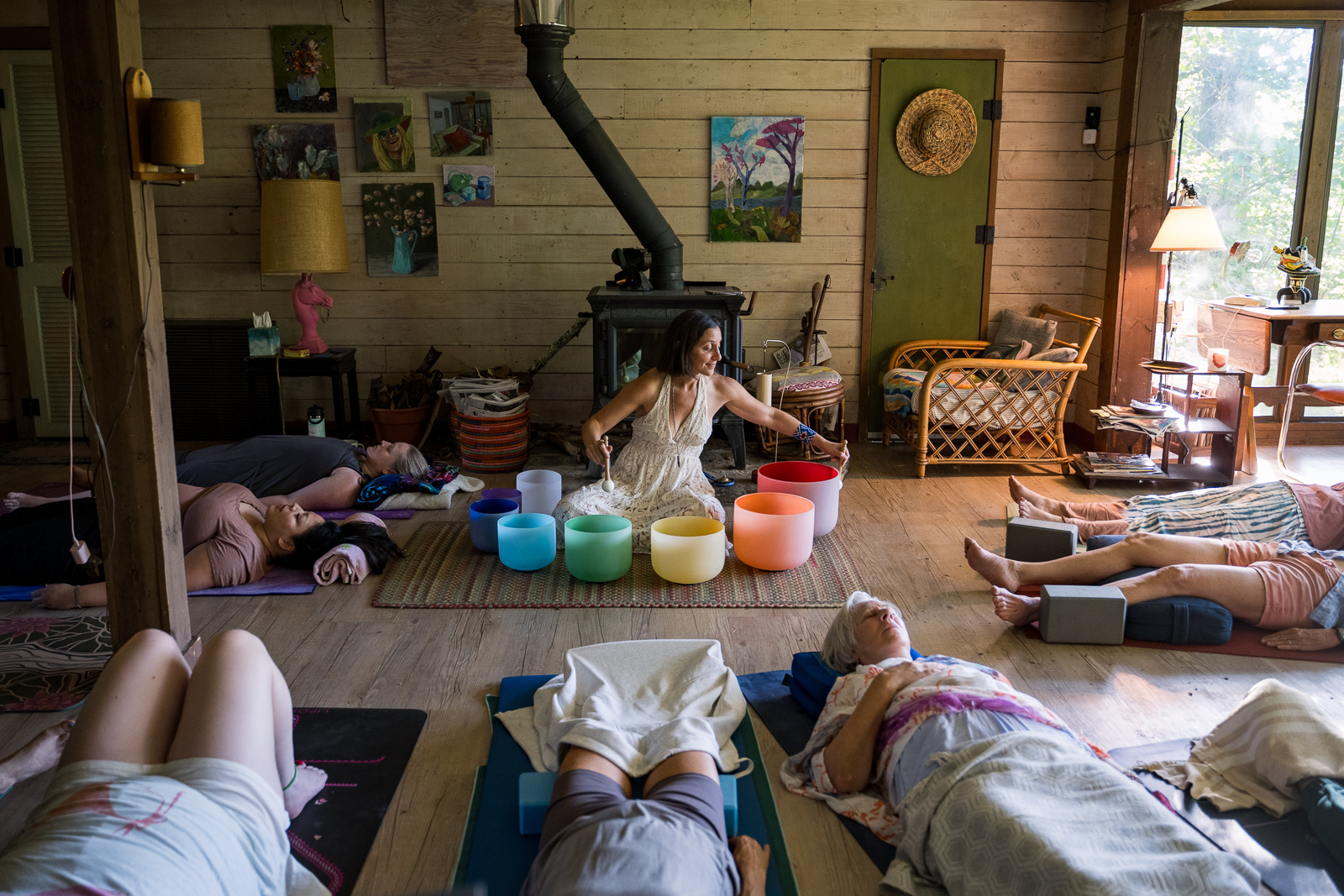 Sound bowl healing session